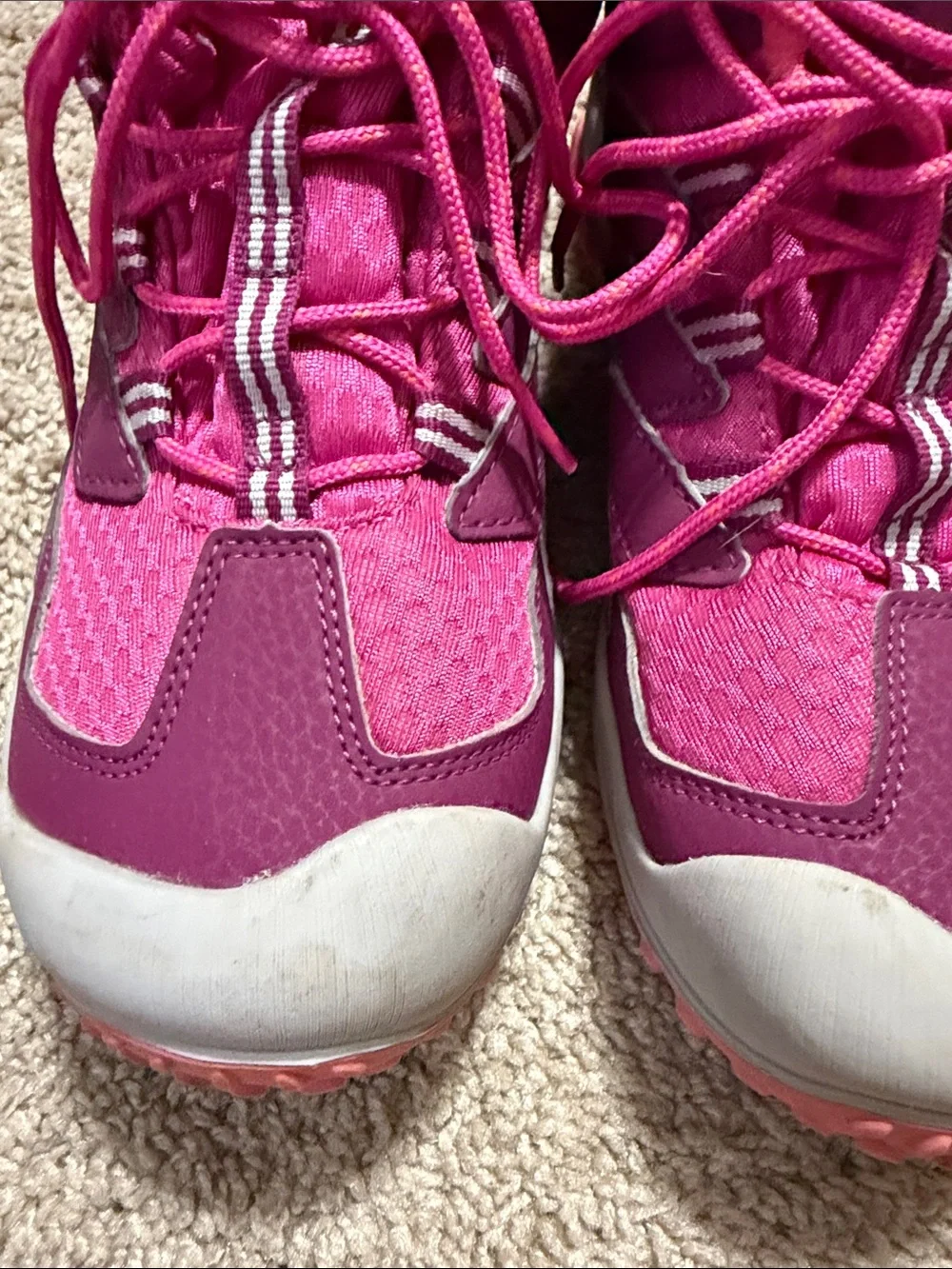 Merrell Kids Chameleon 7 Access Mid A/C Waterproof Hiking Boots Berry Pink 5M